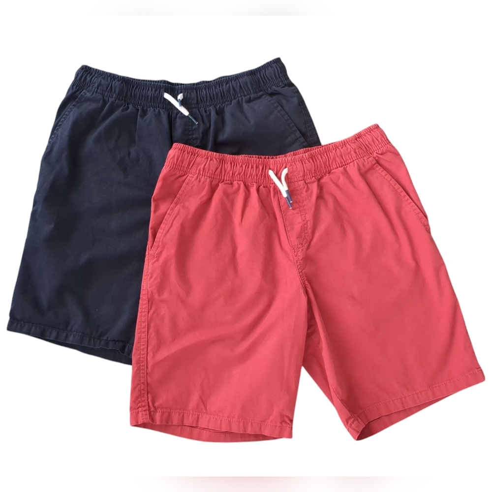Set Of 2 Big Boys Cat & Jack Shorts (Size XL 14) - Red & Navy